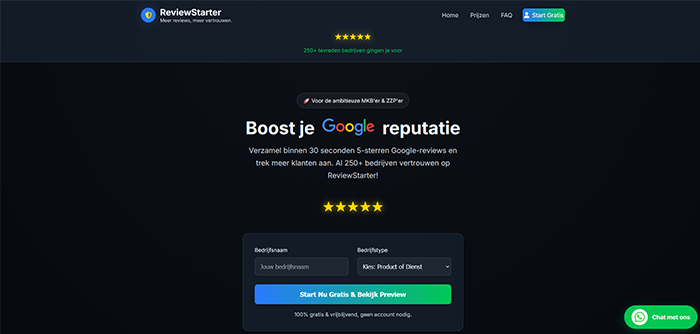 ReviewStarter website