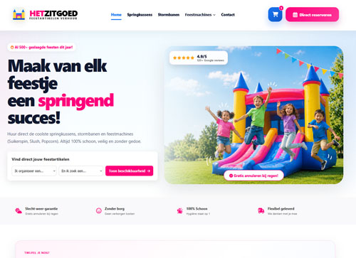 HetZitGoed.nl verhuurwebshop gebouwd door DeemsterDesign