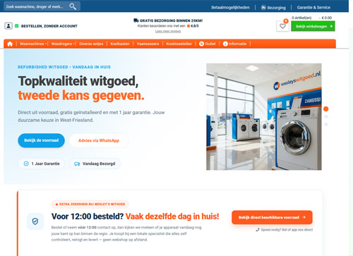 Screenshot van wesleyswitgoed.nl