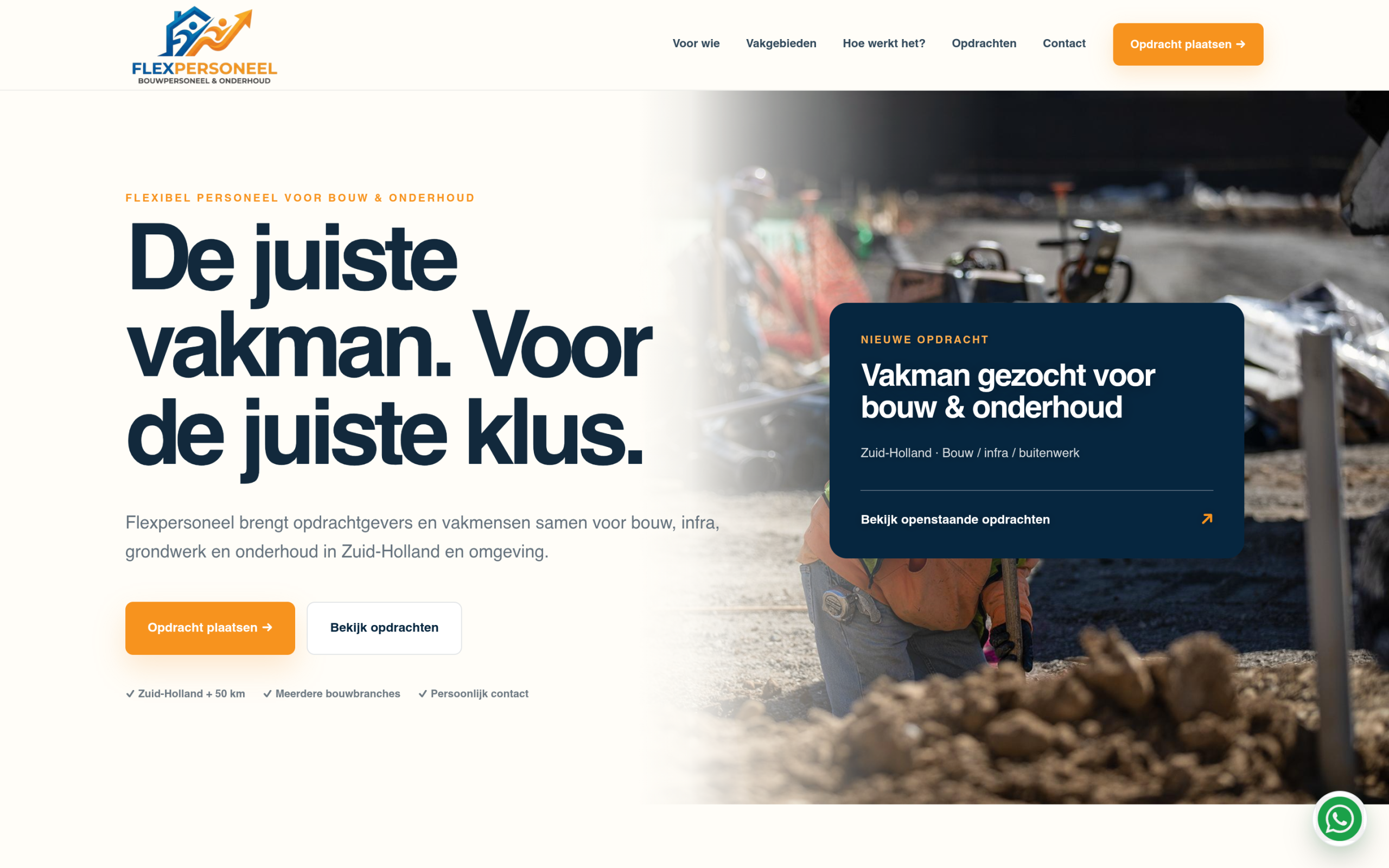Website van Flexpersoneel